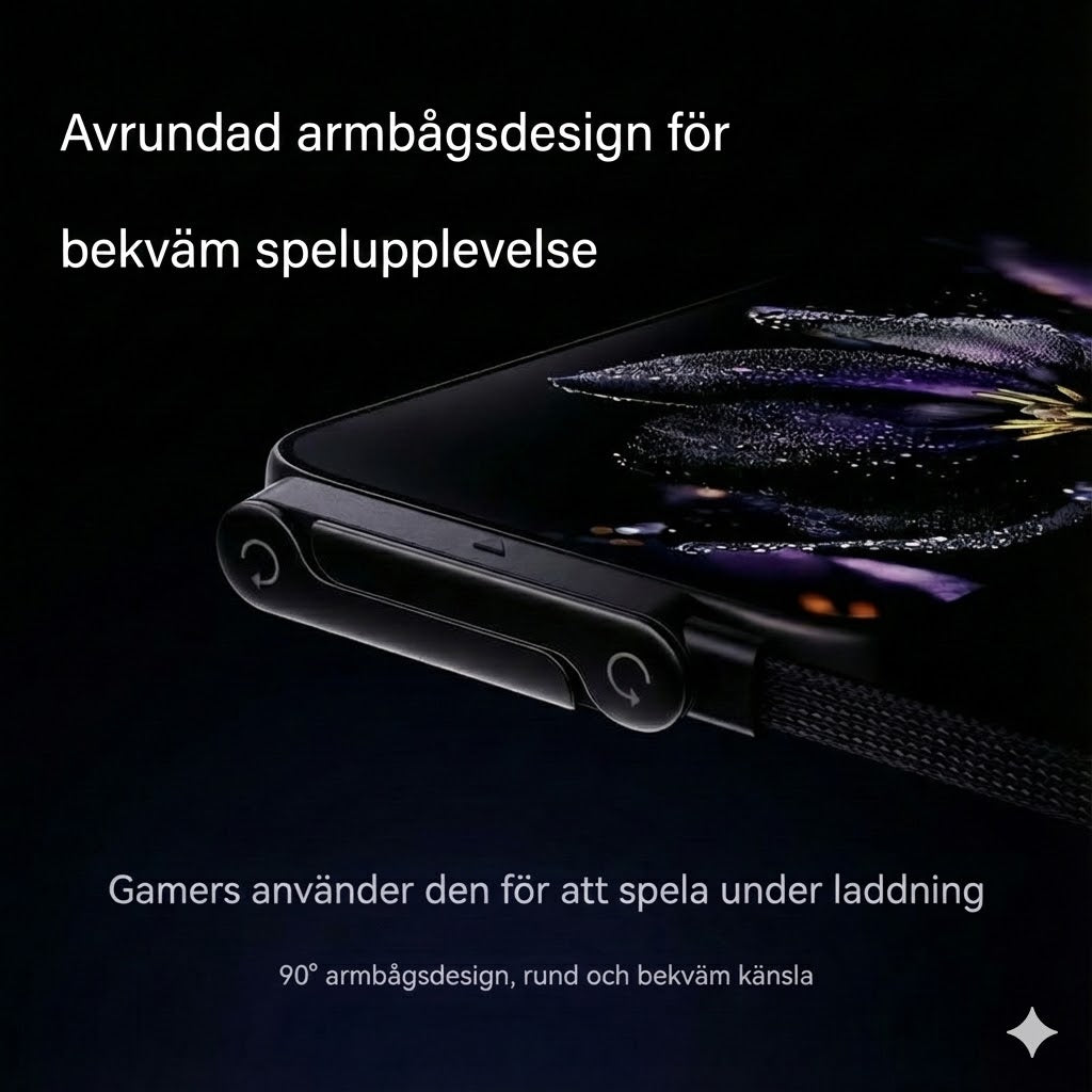 2-i-1 Type-C-laddkabel med dold ställfunktion – 240W super snabbladdning