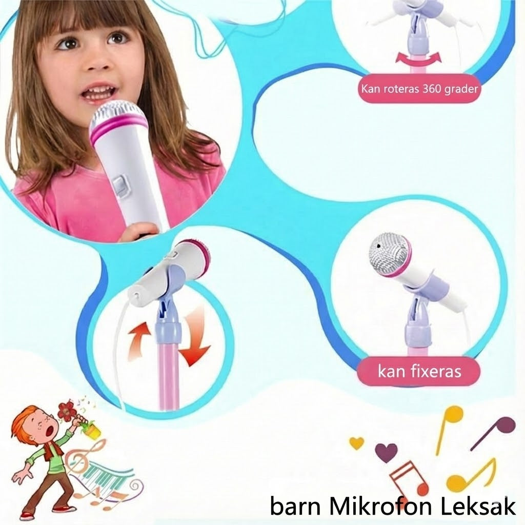Uppladdningsbar karaokemikrofon med Bluetooth-funktion
