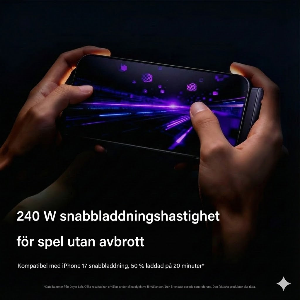 2-i-1 Type-C-laddkabel med dold ställfunktion – 240W super snabbladdning