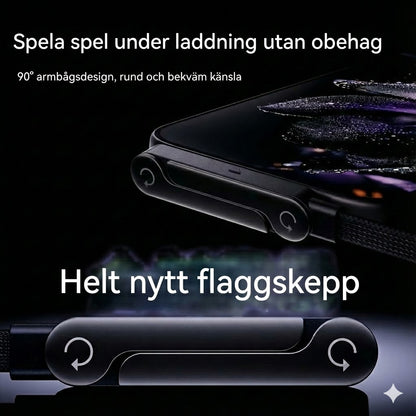 2-i-1 Type-C-laddkabel med dold ställfunktion – 240W super snabbladdning