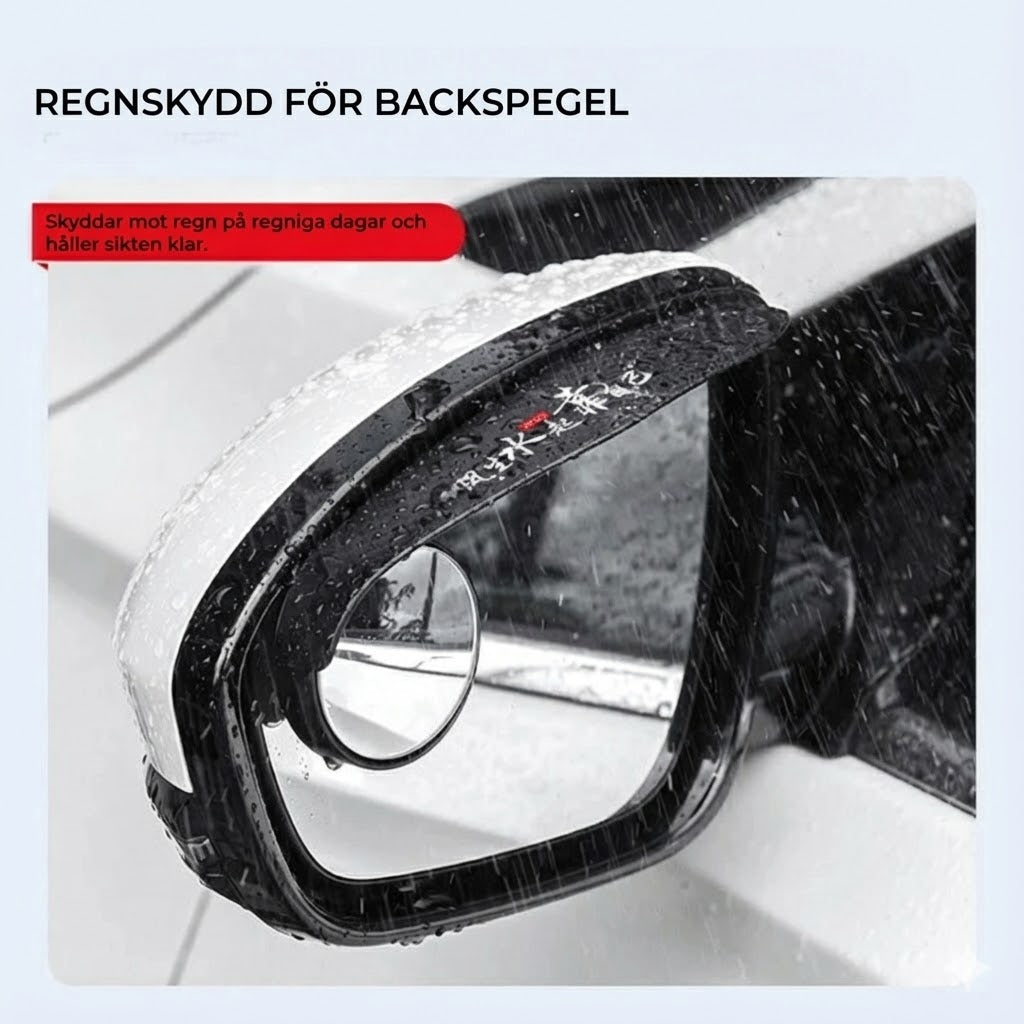 Regn- och solskydd för ytterbackspegel