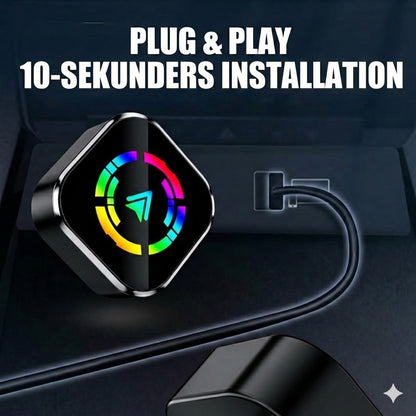 Trådlös 2-i-1-adapter för iPhone och Android Auto
