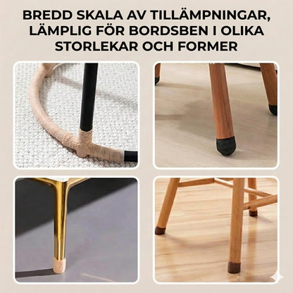 Tysta möbelglidare i filt för bordsben