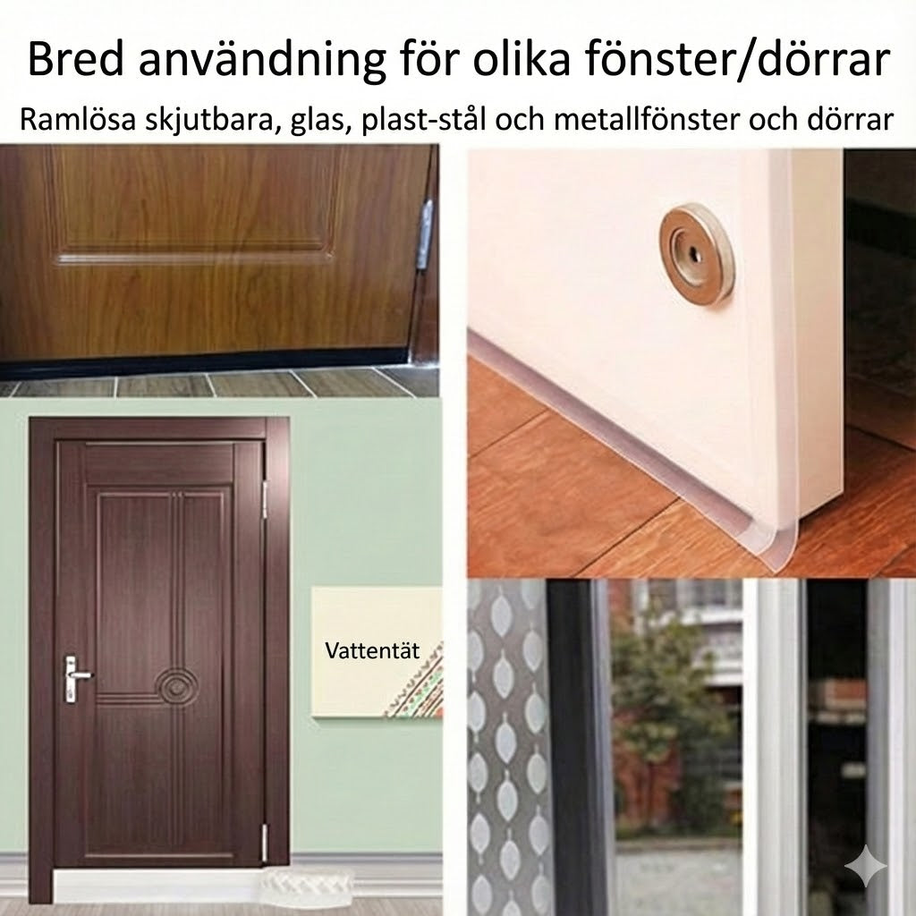 5 m dörrtätningslist – vindtät, dammtät och ljudisolerande