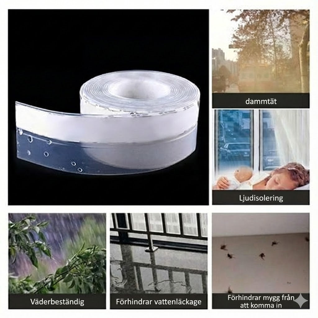 5 m dörrtätningslist – vindtät, dammtät och ljudisolerande