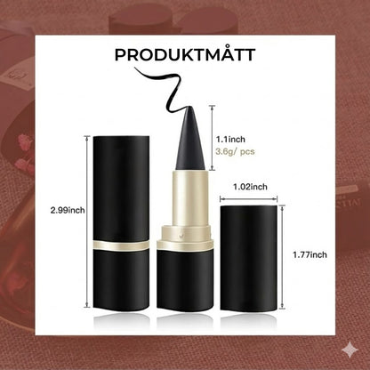 Vattentät eyeliner – matt svart & 12 timmars hållbarhet utan att kladda