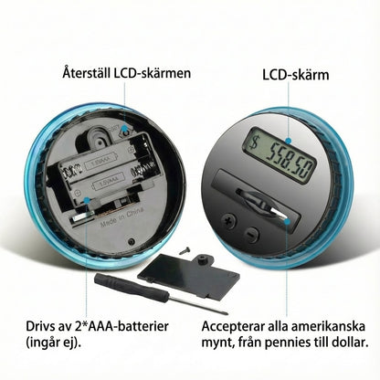 Elektronisk sparbössa med automatisk räknare