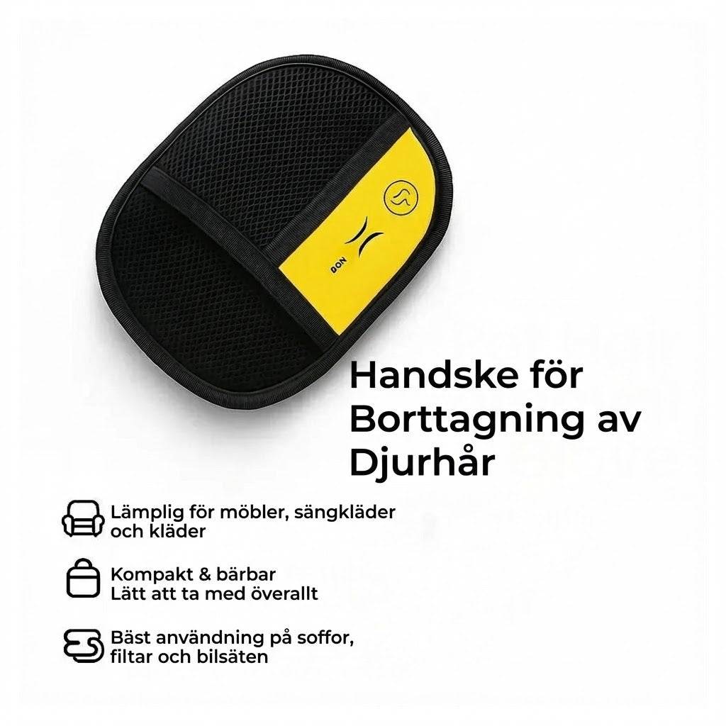 Hårborttagningshandske – tar bort löst hår
