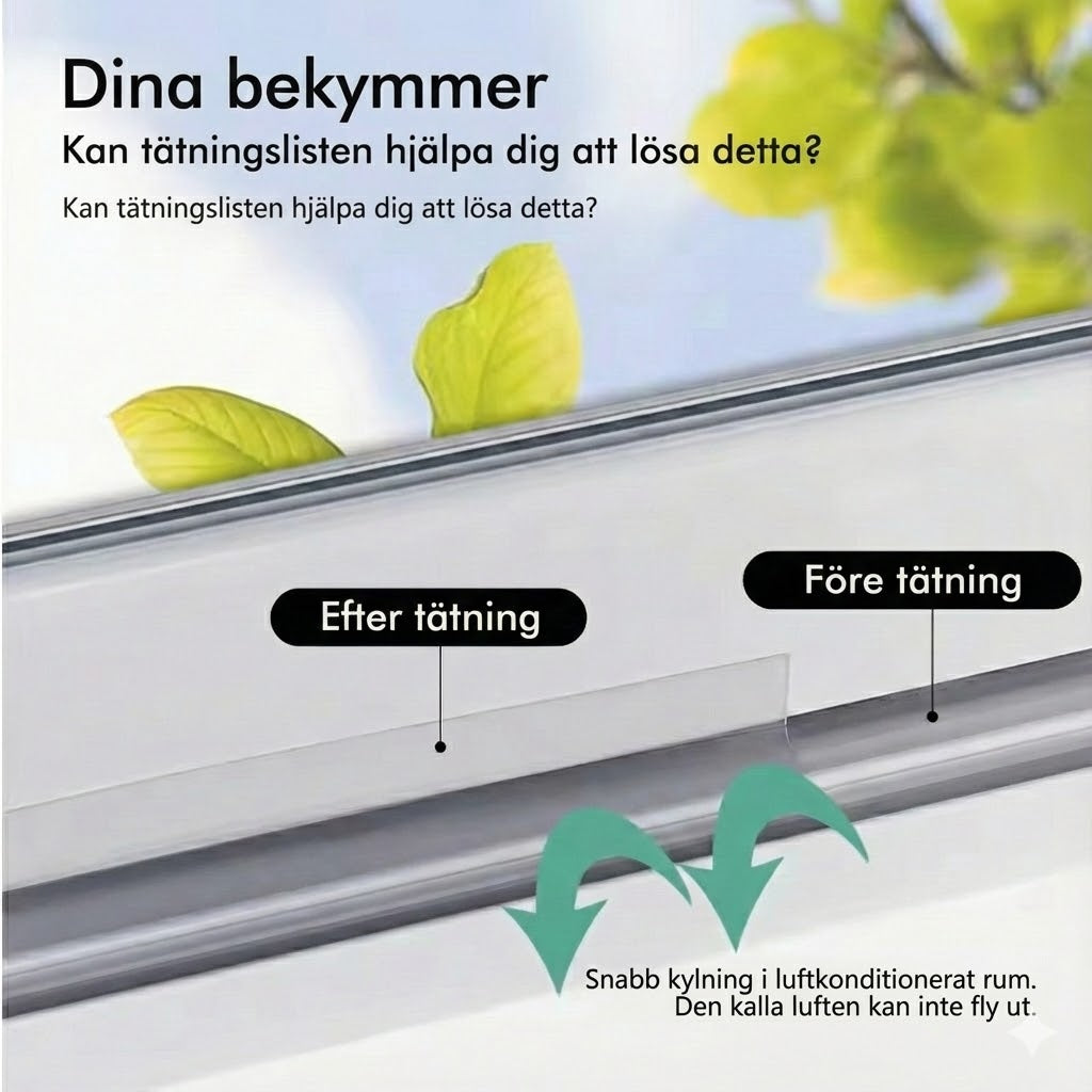 5 m dörrtätningslist – vindtät, dammtät och ljudisolerande