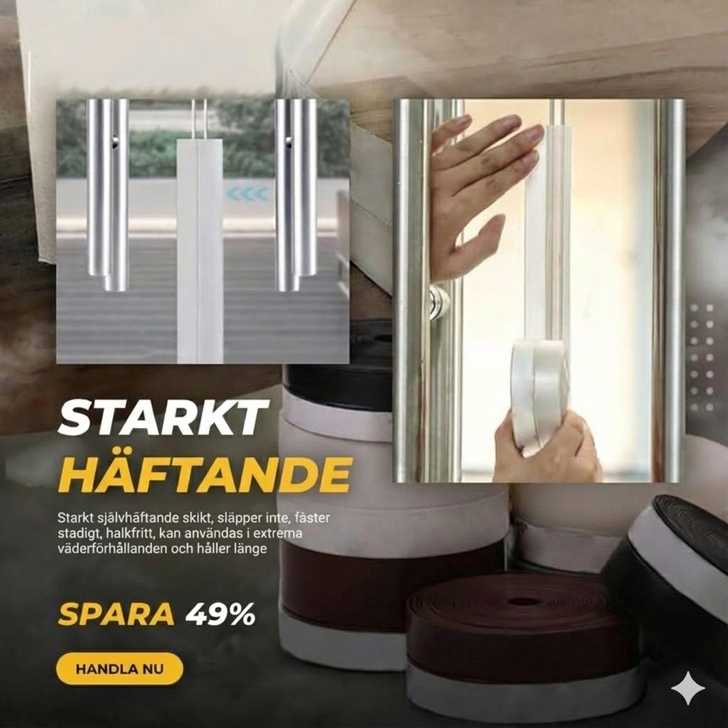 5 m dörrtätningslist – vindtät, dammtät och ljudisolerande