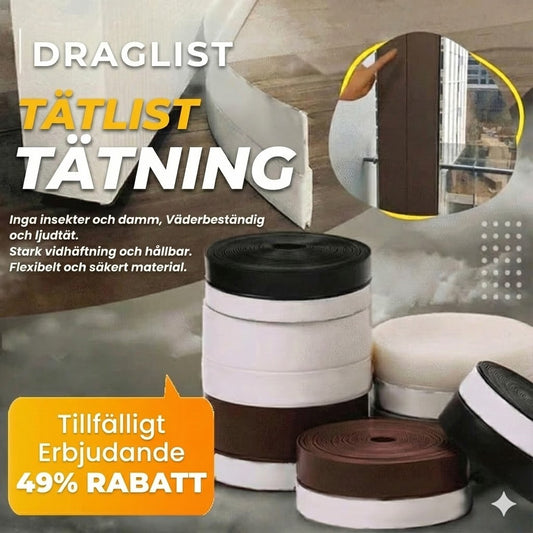 5 m dörrtätningslist – vindtät, dammtät och ljudisolerande