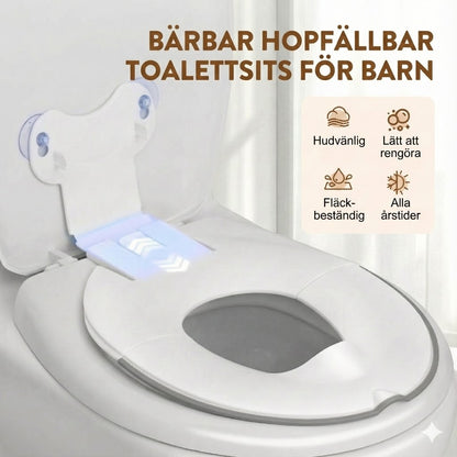 Bärbar, hopfällbar toalettsits för barn