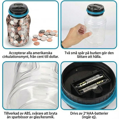 Elektronisk sparbössa med automatisk räknare