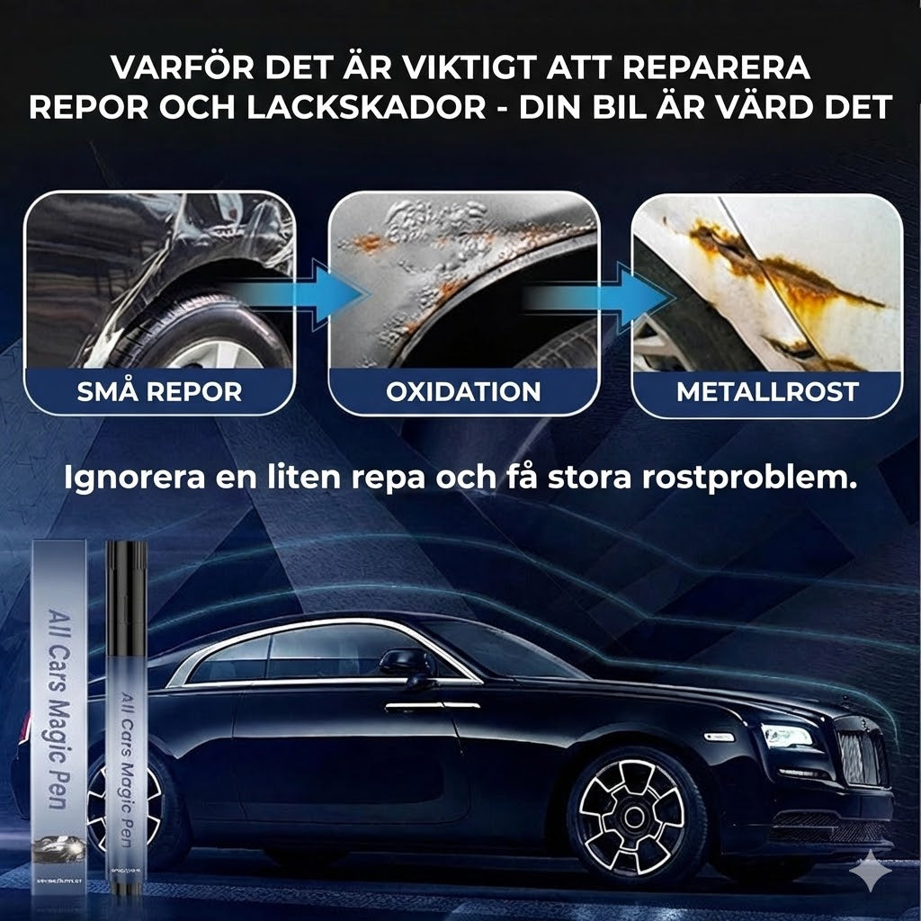 Reparationspenna för bilrepor – universell lackpenna