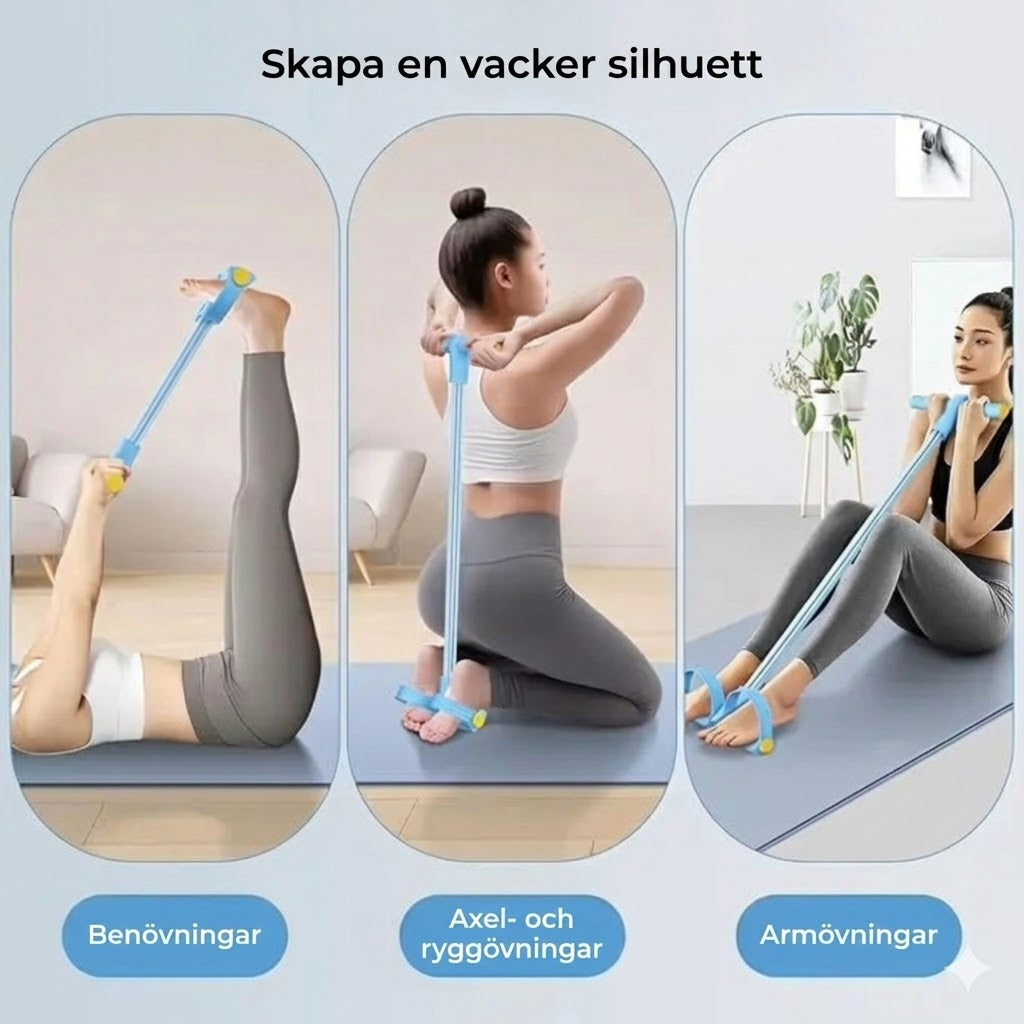 FitPedal motståndsband med fotpedaler