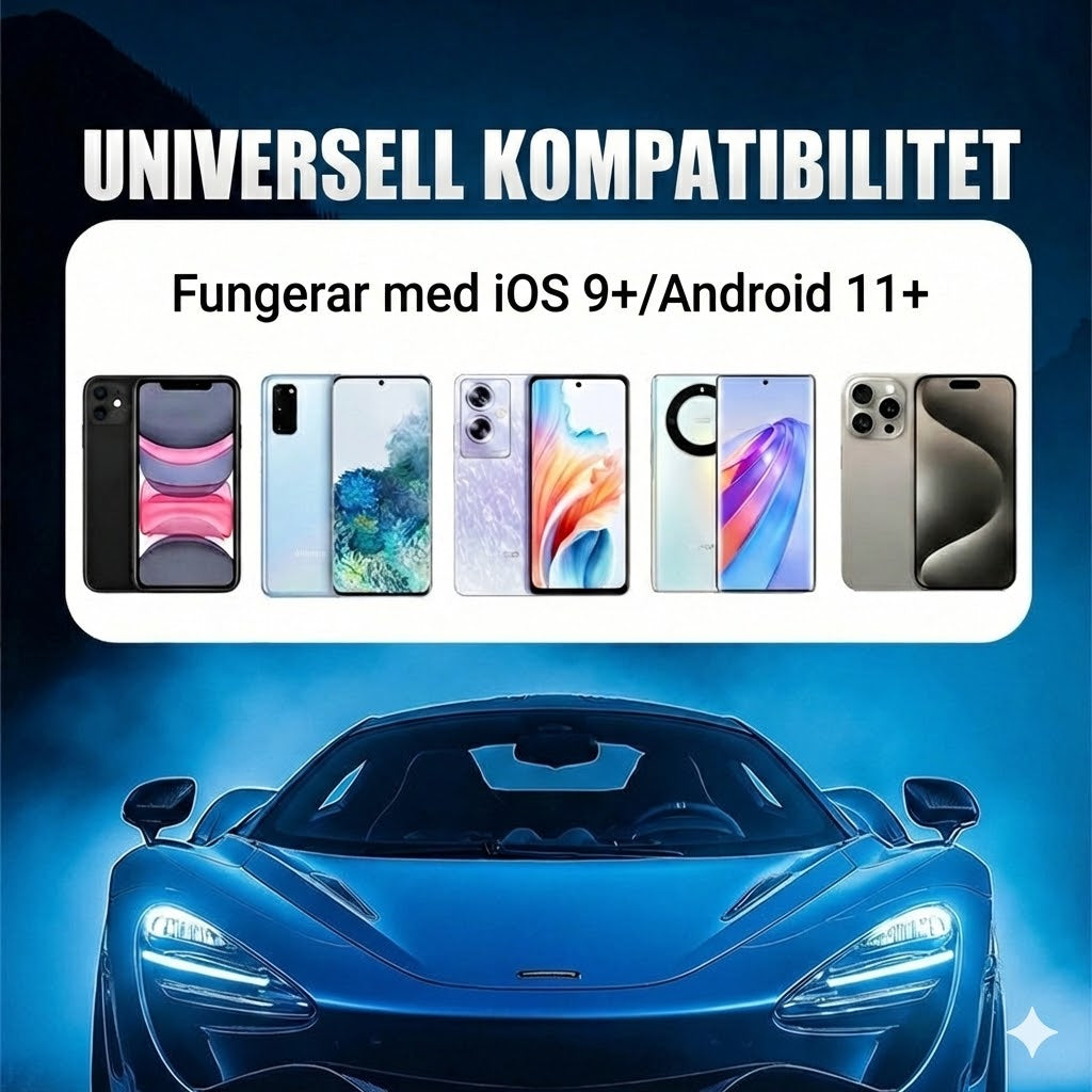 Trådlös 2-i-1-adapter för iPhone och Android Auto