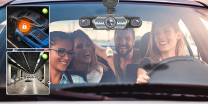 Dashcam-system med fyra kameror