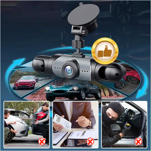 Dashcam-system med fyra kameror